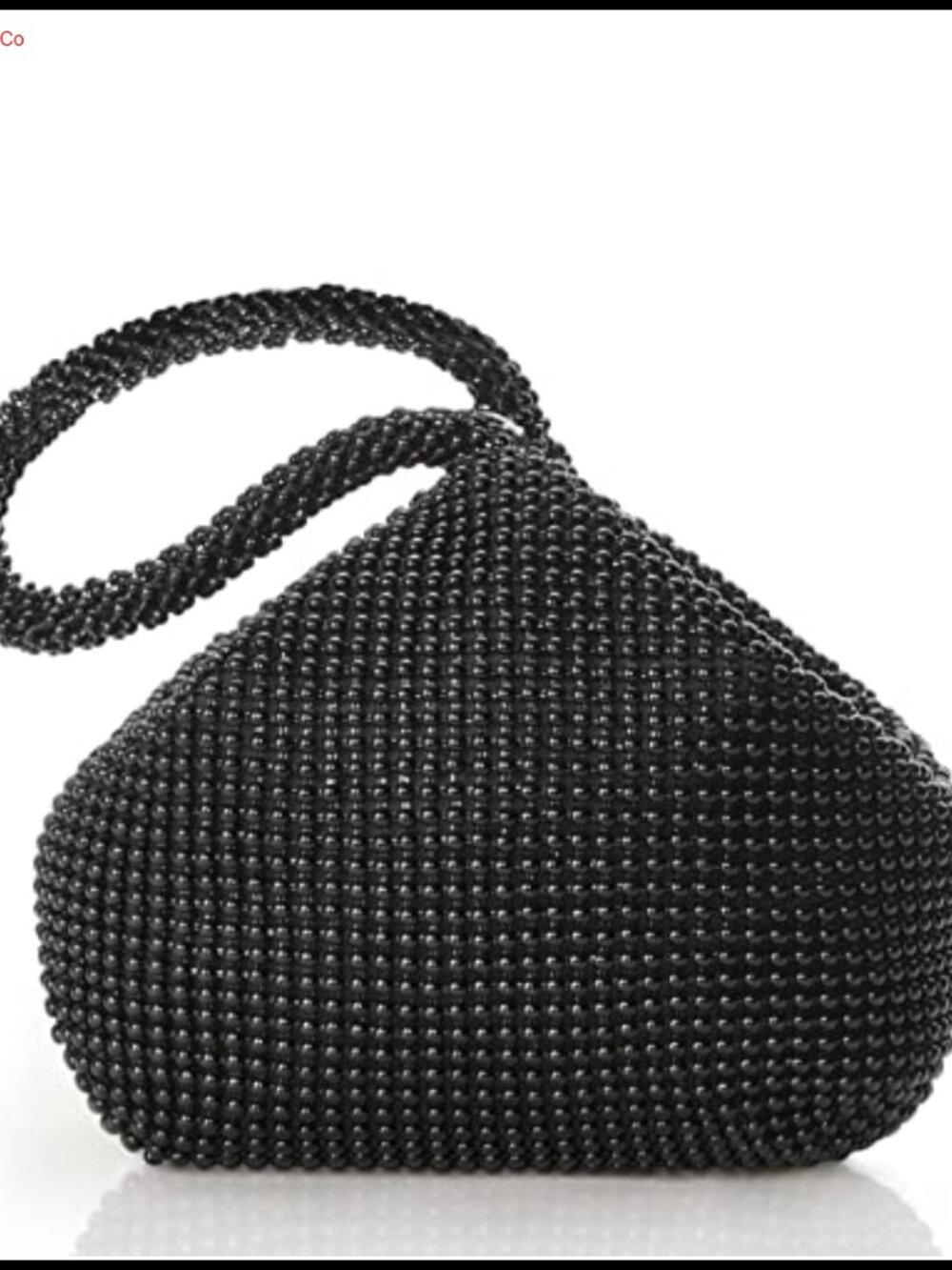 Beaded Triangle Evening Clutch Satin Wristlet Sparkling Purse
